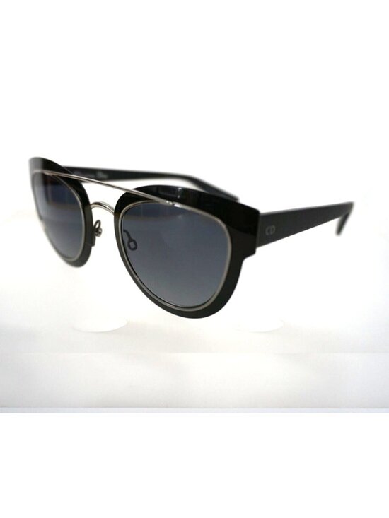 CHRISTIAN DIOR CHROMIC LMKHD Black Metal Oval Sunglasses France Designer main image 6